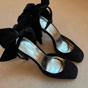 Next Elegant Black Heels with Bow Detail